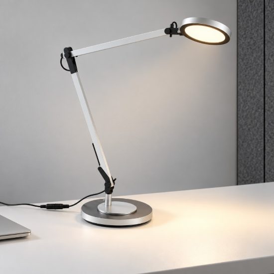 Ideal lux futura lampada da scrivania led 12,5w 4000k dimmerabile 65,5cm per ufficio alluminio