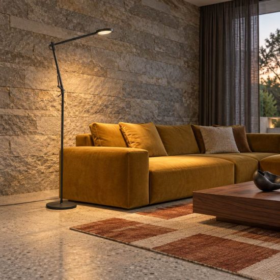 Ideal lux futura piantana led 12,5w 4000k dimmerabile 145cm per soggiorno moderna nera