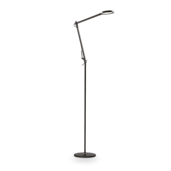Ideal lux futura piantana led 12,5w 4000k dimmerabile 145cm per soggiorno moderna nera