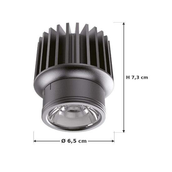 Ideal lux dynamic sorgente led per faretti da incasso 15w 4000k 6,5cm nero
