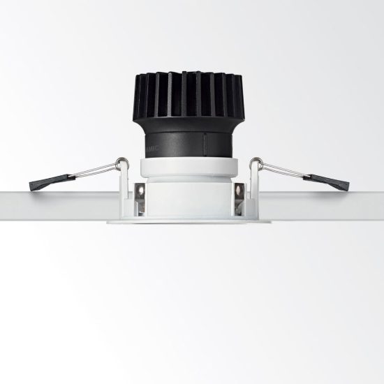 Ideal lux dynamic cornice tonda per faretti da incasso bianca