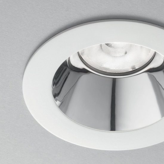 Ideal lux dynamic cornice tonda per faretti da incasso nera