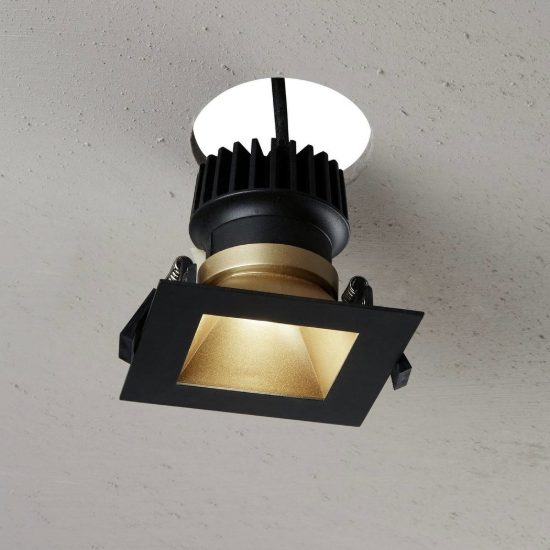 Ideal lux dynamic cornice quadrata per faretti da incasso nera