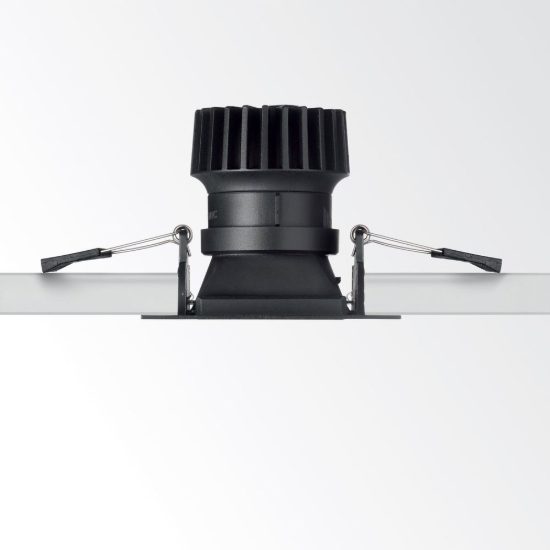 Ideal lux dynamic cornice quadrata per faretti da incasso nera