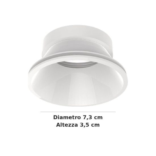 Ideal lux dynamic riflettore tondo per faretti da incasso bianco
