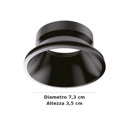 Ideal lux dynamic riflettore tondo per faretti da incasso nero