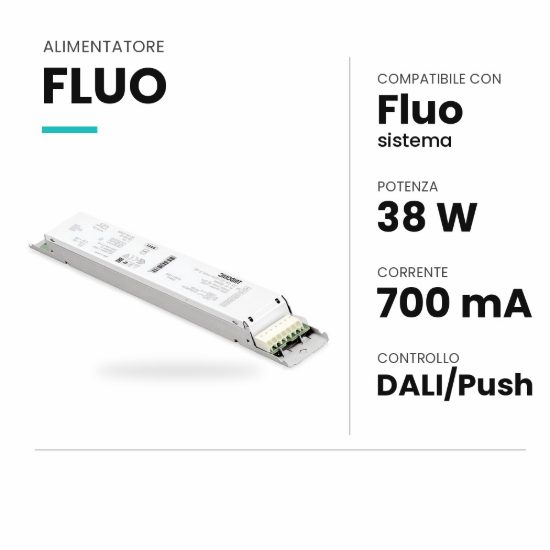 Ideal lux fluo alimentatore dimmerabile dali/push 38w 700ma
