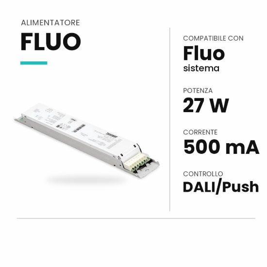 Ideal lux fluo alimentatore dimmerabile dali/push 27w 500ma