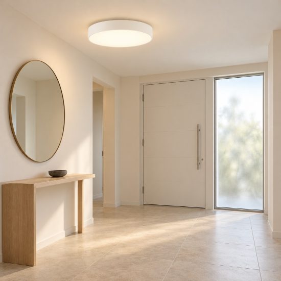 Ideal lux halo plafoniera led 22w 3000k 35cm per cabina armadio moderna bianca