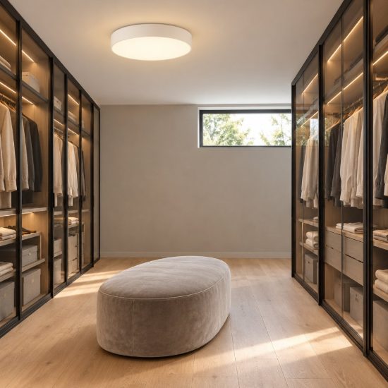 Ideal lux halo plafoniera led 22w 4000k 35cm per cabina armadio moderna bianca