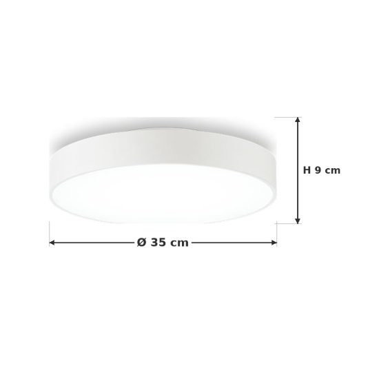 Ideal lux halo plafoniera led 22w 4000k 35cm per cabina armadio moderna bianca