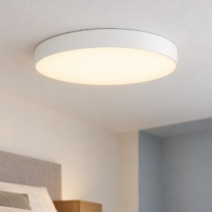 Ideal lux halo plafoniera led 32w 3000k 45cm per camera da letto moderna bianca