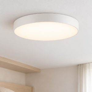 Ideal lux halo plafoniera led 32w 4000k 45cm per camera da letto moderna bianca