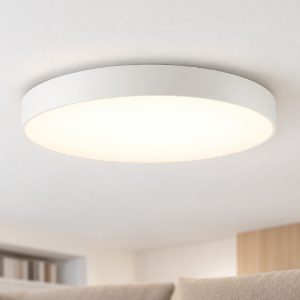 Ideal lux halo plafoniera led 46w 3000k 60cm per soggiorno moderna bianca