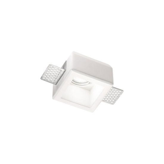 Ideal lux samba faretto da incasso per cartongesso gu10 foro 8,3x8,3cm quadrato bianco