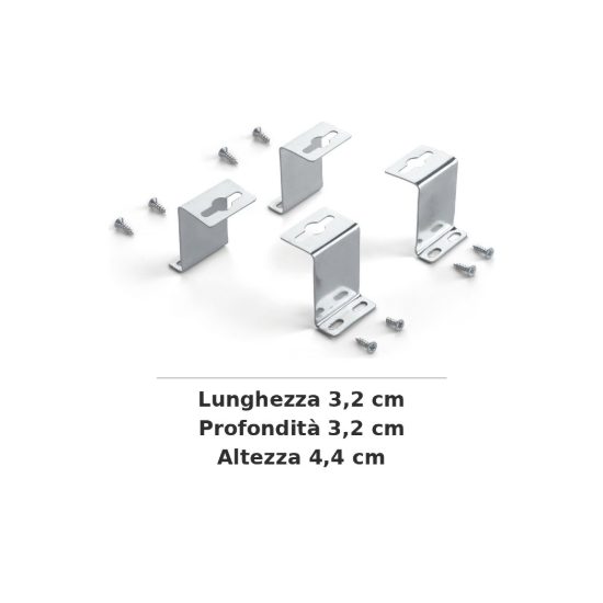 Ideal lux led panel kit di montaggio a soffitto per pannelli led acciaio
