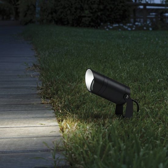 Ideal lux starlight faretto da esterno prato led 5,5w 4000k 5cm cilindrico moderno grigio