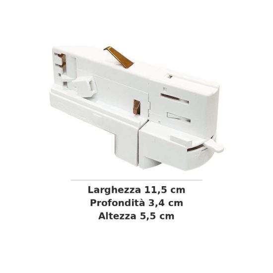 Ideal lux link adattatore 5 poli dali per binario trifase bianco