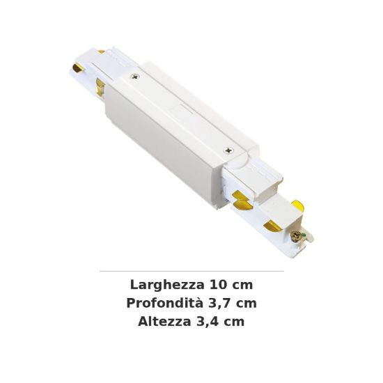 Ideal lux link giunto di alimentazione centrale per binario trifase da superficie dali/1-10v bianco