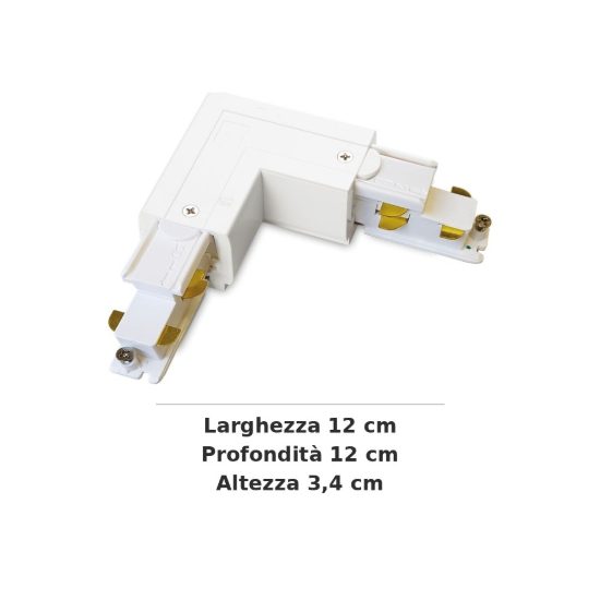 Ideal lux link giunto a l interno per binario trifase da superficie dali/1-10v bianco
