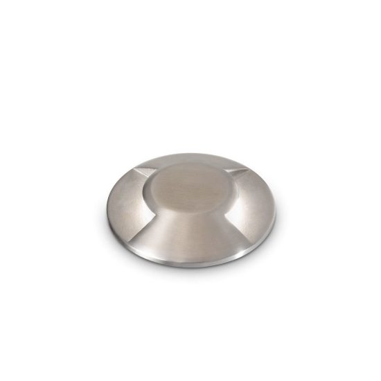 Ideal lux rocket segnapasso da esterno pavimento a luce doppia led 3w 3000k 9,2cm rotondo acciaio
