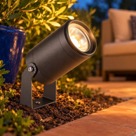 Ideal lux starlight faretto da esterno prato led 5,5w 3000k 5cm cilindrico moderno grigio