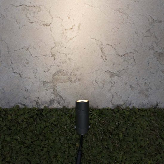 Ideal lux starlight faretto da esterno prato led 5,5w 3000k 5cm cilindrico moderno grigio