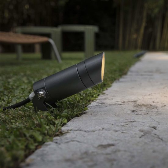 Ideal lux starlight faretto da esterno prato led 5,5w 3000k 5cm cilindrico moderno grigio