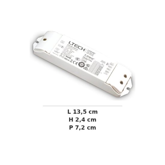 Ideal lux nova alimentatore dimmerabile dali push 36w 700ma per faretti da incasso