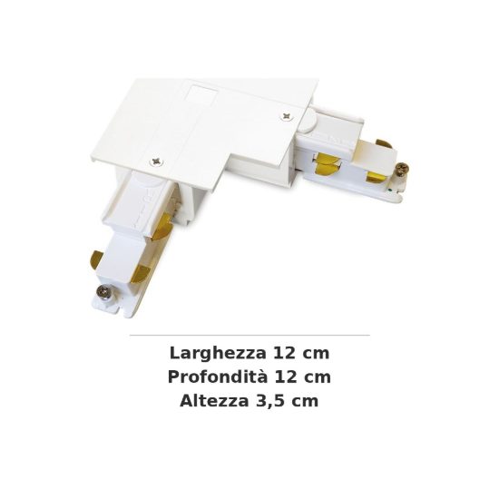 Ideal lux link giunto a l esterno per binario trifase da incasso dali/1-10v bianco
