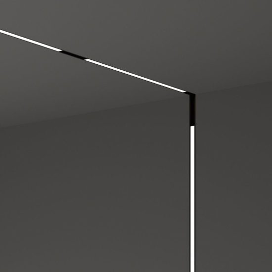 Ideal lux ego wide faretto lineare per binario led 26w 3000k 112cm on-off nero
