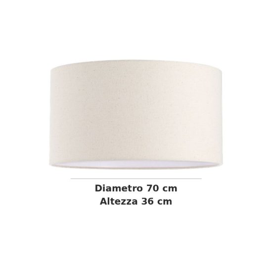 Ideal lux set up paralume cilindrico in tessuto 70x36cm beige