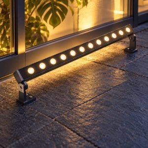 Ideal lux thor faretto da esterno prato led 20w 3000k 50cm lineare moderno antracite
