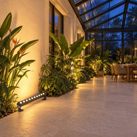 Ideal lux thor faretto da esterno prato led 40w 3000k 100cm lineare moderno antracite