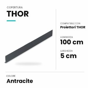Ideal lux thor copertura 100cm per faretti lineari da esterno antracite