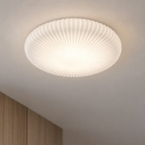 Ideal lux atrium plafoniera led 16w 3000k 35cm contemporanea bianca