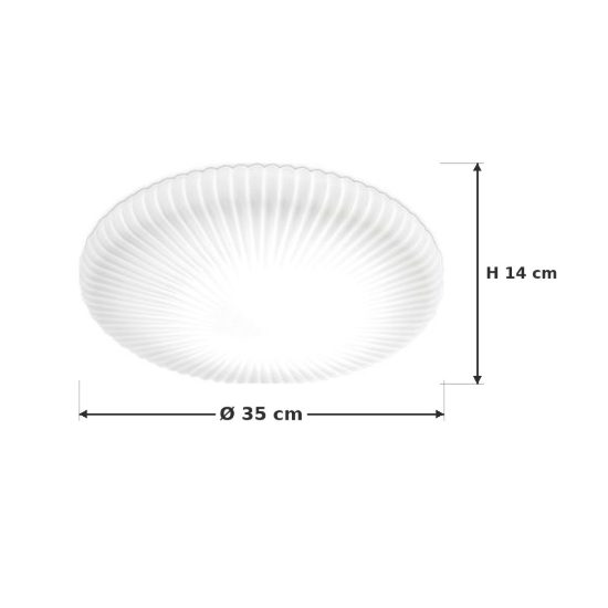 Ideal lux atrium plafoniera led 16w 3000k 35cm contemporanea bianca