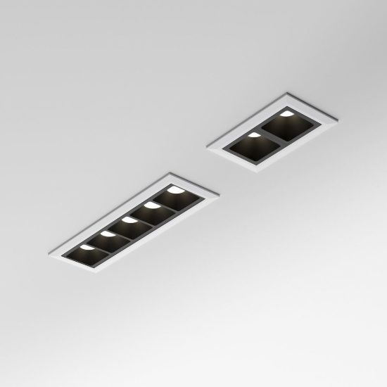 Ideal lux lika faretto da incasso per cartongesso led 6w 4000k foro 6,8x3,7cm rettangolare bianco