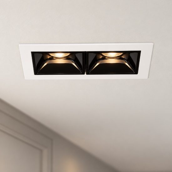 Ideal lux lika faretto da incasso per cartongesso led 12w 4000k foro 14x3,7cm lineare bianco