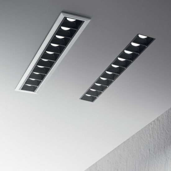 Ideal lux lika faretto da incasso per cartongesso led 20w 4000k foro 27,8x7cm lineare nero
