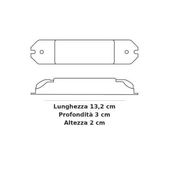 Ideal lux lika alimentatore dimmerabile dali push 12w 700ma per faretti da incasso