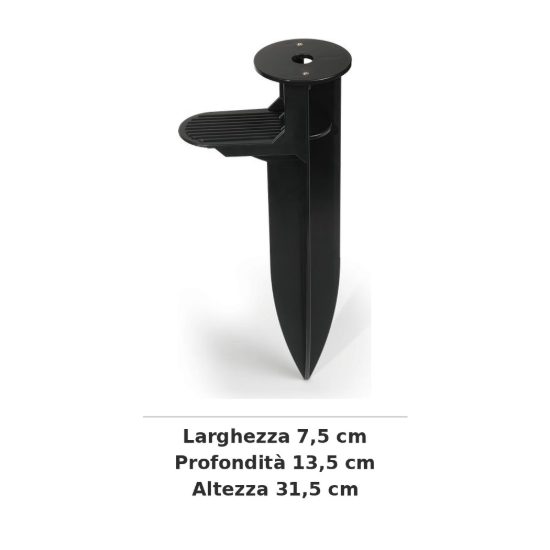Ideal lux ulex picchetto per proiettore da esterno 15w antracite
