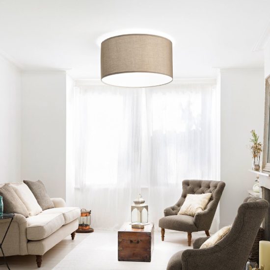Ideal lux set up paralume cilindrico in tessuto 45x28cm nero