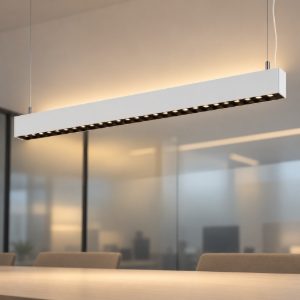 Ideal lux steel lampadario lineare biemissione fascio stretto led 36w 3000k 107cm bianco