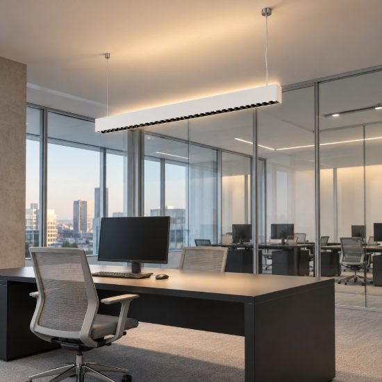 Ideal lux steel lampadario lineare biemissione fascio stretto led 36w 3000k 107cm bianco