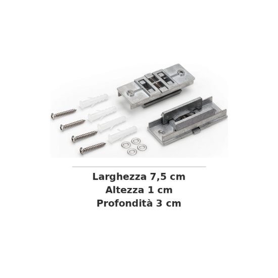 Ideal lux steel kit di montaggio a soffitto per sistema lineare nero