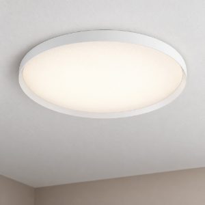 Ideal lux fly plafoniera led 68w 4000k 90cm per soggiorno moderna bianca