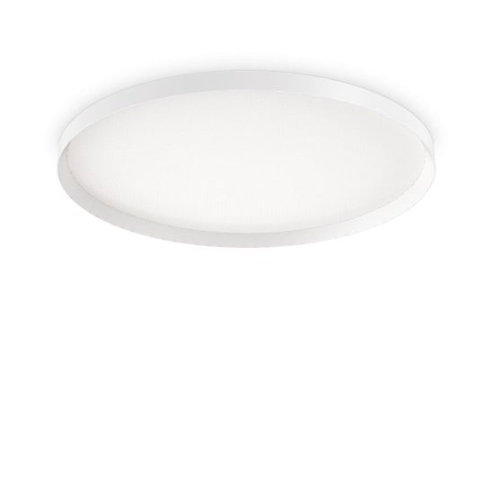 Ideal lux fly plafoniera led 68w 4000k 90cm per soggiorno moderna bianca
