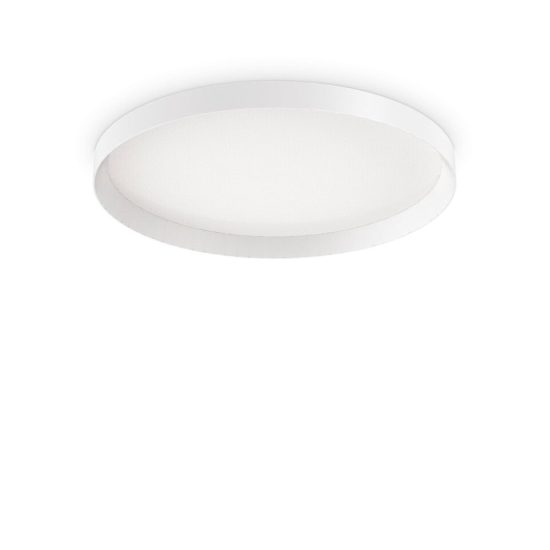 Ideal lux fly plafoniera led 53w 3000k 60cm per soggiorno moderna bianca