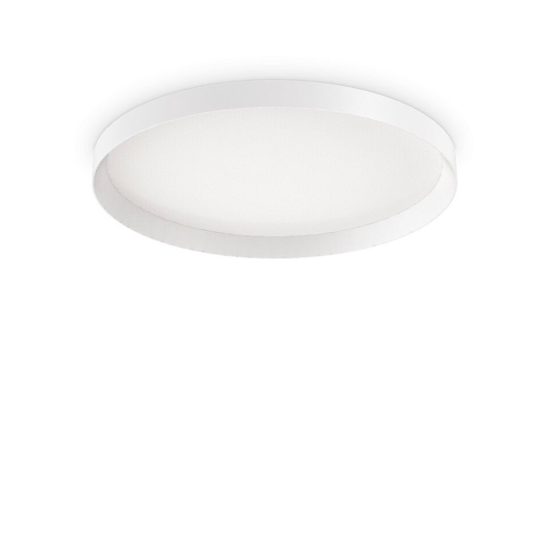 Ideal lux fly plafoniera led 53w 4000k 60cm per soggiorno moderna bianca